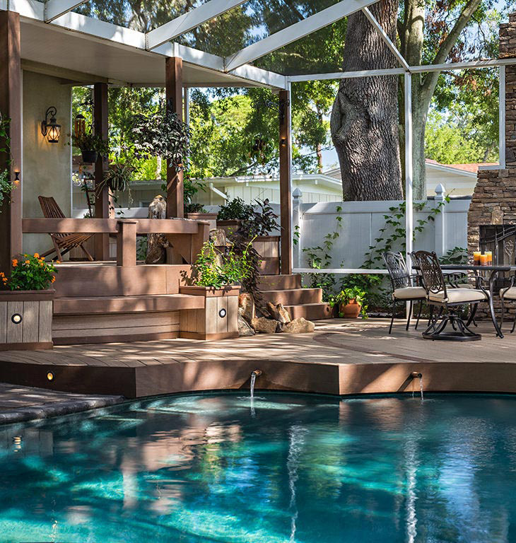 Moisture Shield - vision deck boards, Backyard pool area
