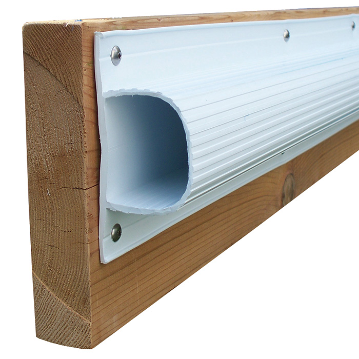 Premium PVC bumper, Single P profile in white