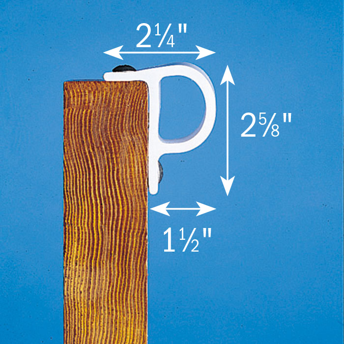 Standard PVC Profiles - Small P bumper diagram