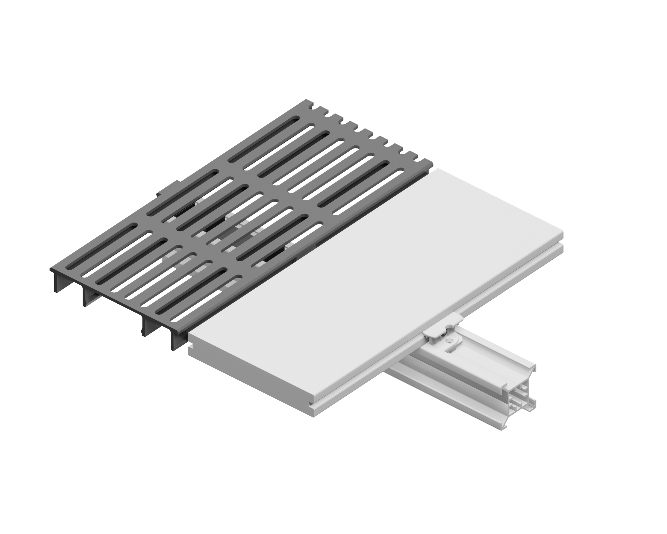 A832 QWICKBUILD QWICKGRATE KIT (1X6X110") 138X23X2800mm - SILVER