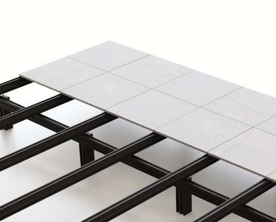 mid height tile on frame