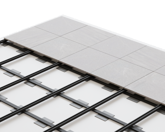 low height tile on frame