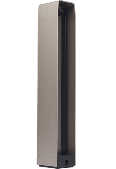 Ace high bollard in Rose Silver