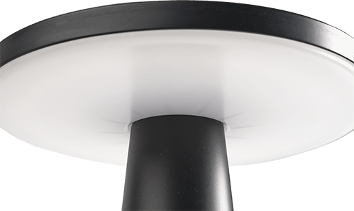 Disc low Bollard 12v light, lens detail