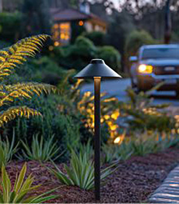 In-Lite nail path light installed in walkway