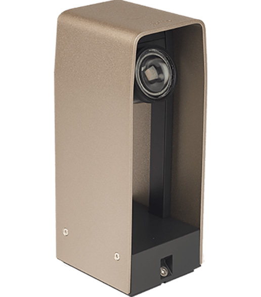 Ace pathway bollard light example in Rose Silver