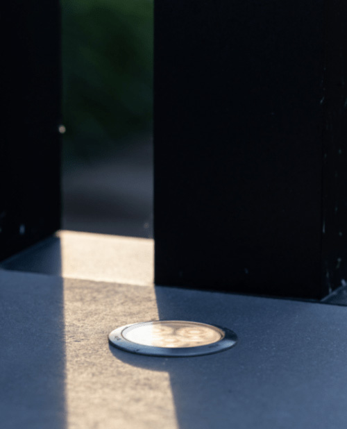 Flux light installed in concrete