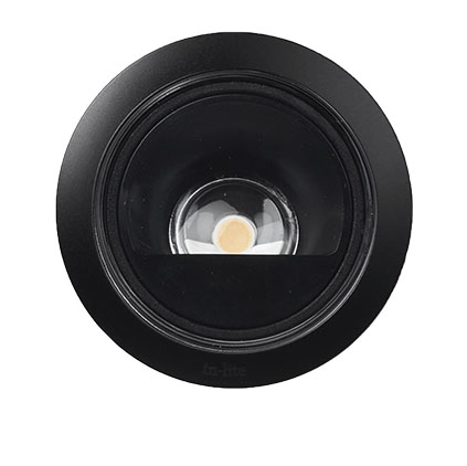 top view of luna light, black