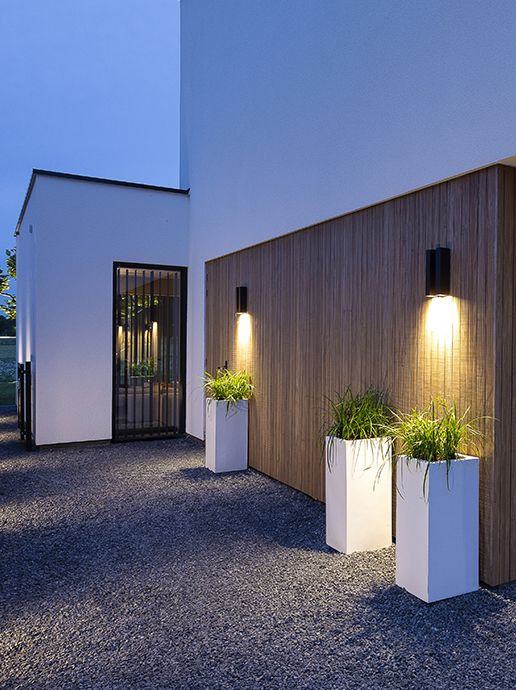 in-lite Evo Down Dark 100-230v light illuminating pathway.