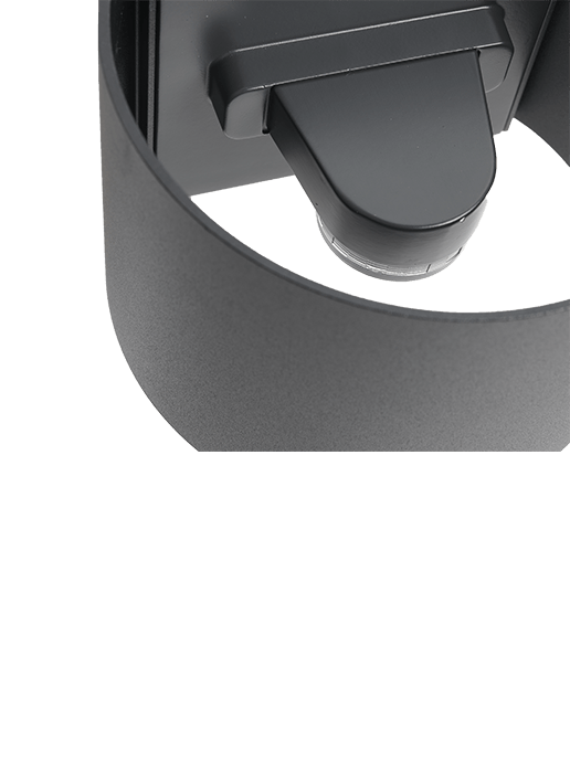 Halo Down 100-230v light, showing looking down at the top side of the lens