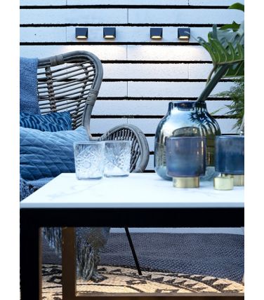 in-lite Mini Wedge 12V light illuminating deck.