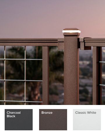 Trex Deck aluminum signature Post cap light example with available colours