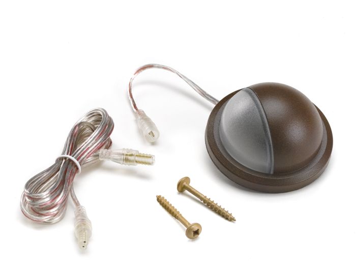 Trex deck rail light with wire, bronze