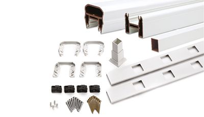 trex transcend railing kit classic-white composite