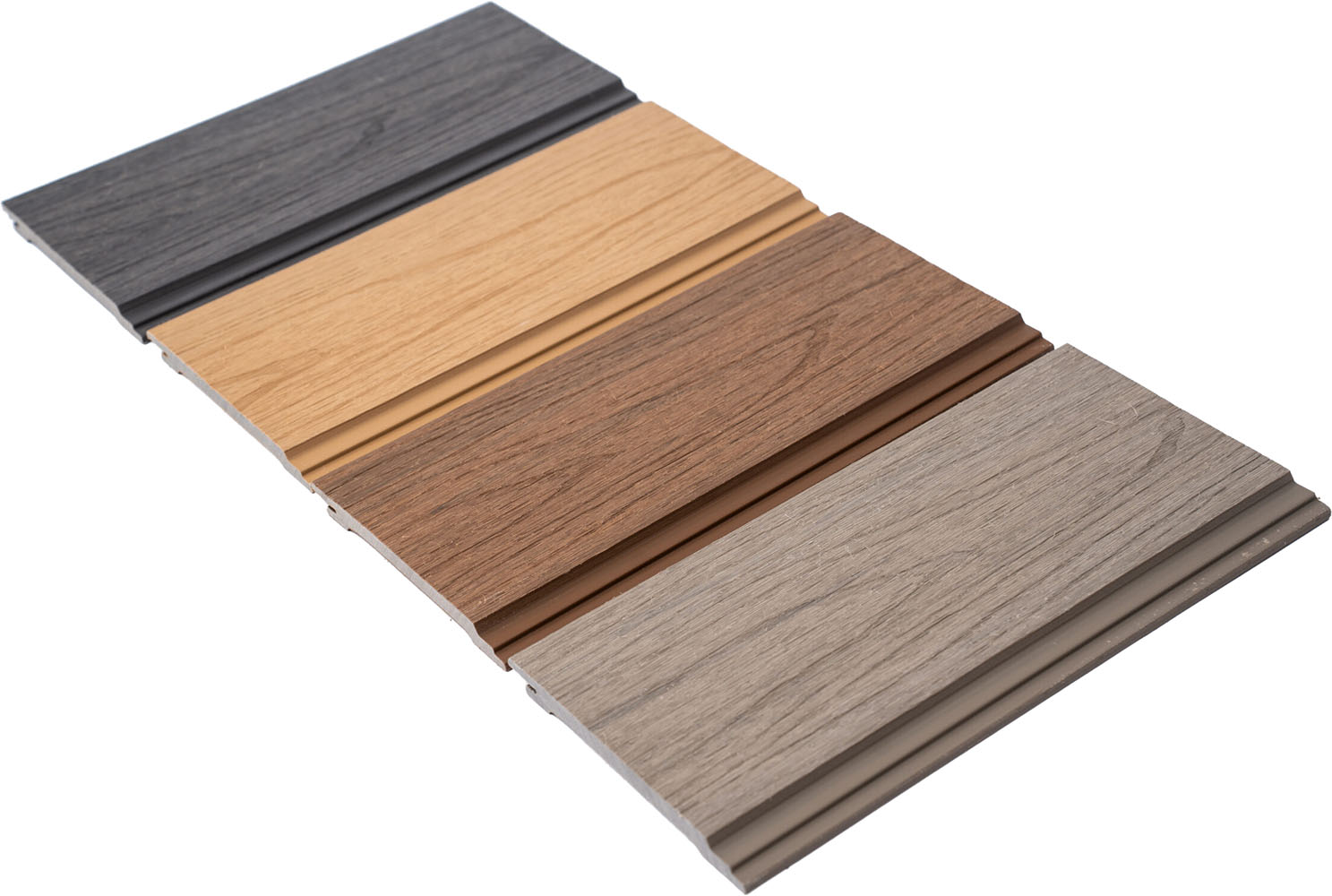 4 siding colour swatches in a row