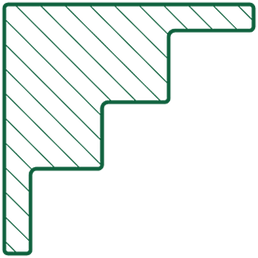 outside corner cross section