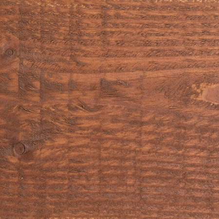burnt red finish cutek sample on rough, Douglas Fir