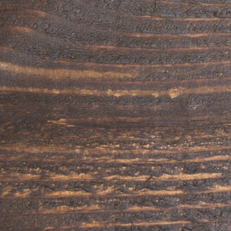 walnut finish cutek sample on rough, Douglas Fir