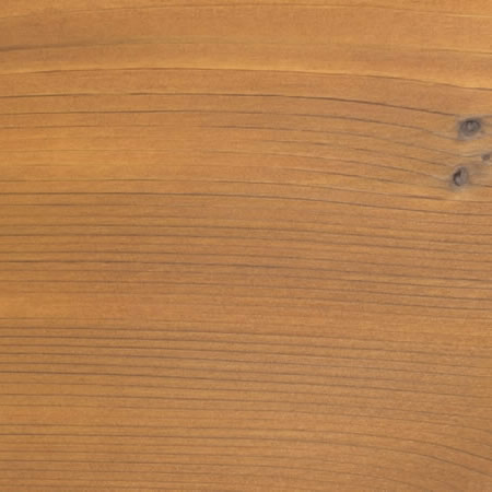 rustic gold finish cutek sample on knotty Western Red Cedar
