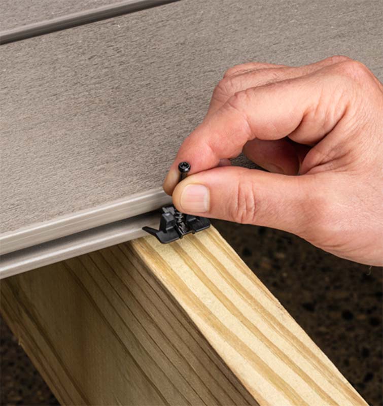 inserting clip into board