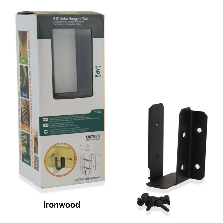 Joist Hanger Tab Ironwood with package