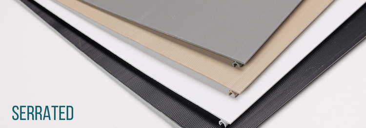 zipup ceiling panel serrated texture example